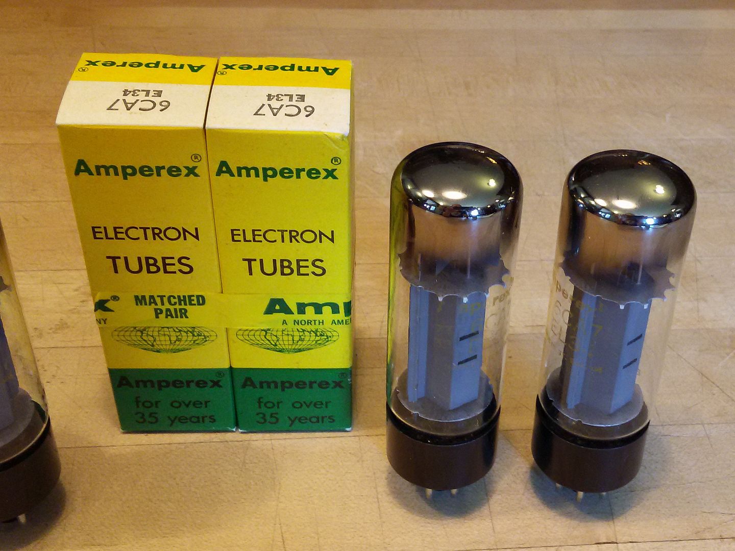 Eight, count them, eight beautiful NOS Mullard EL34 tubes