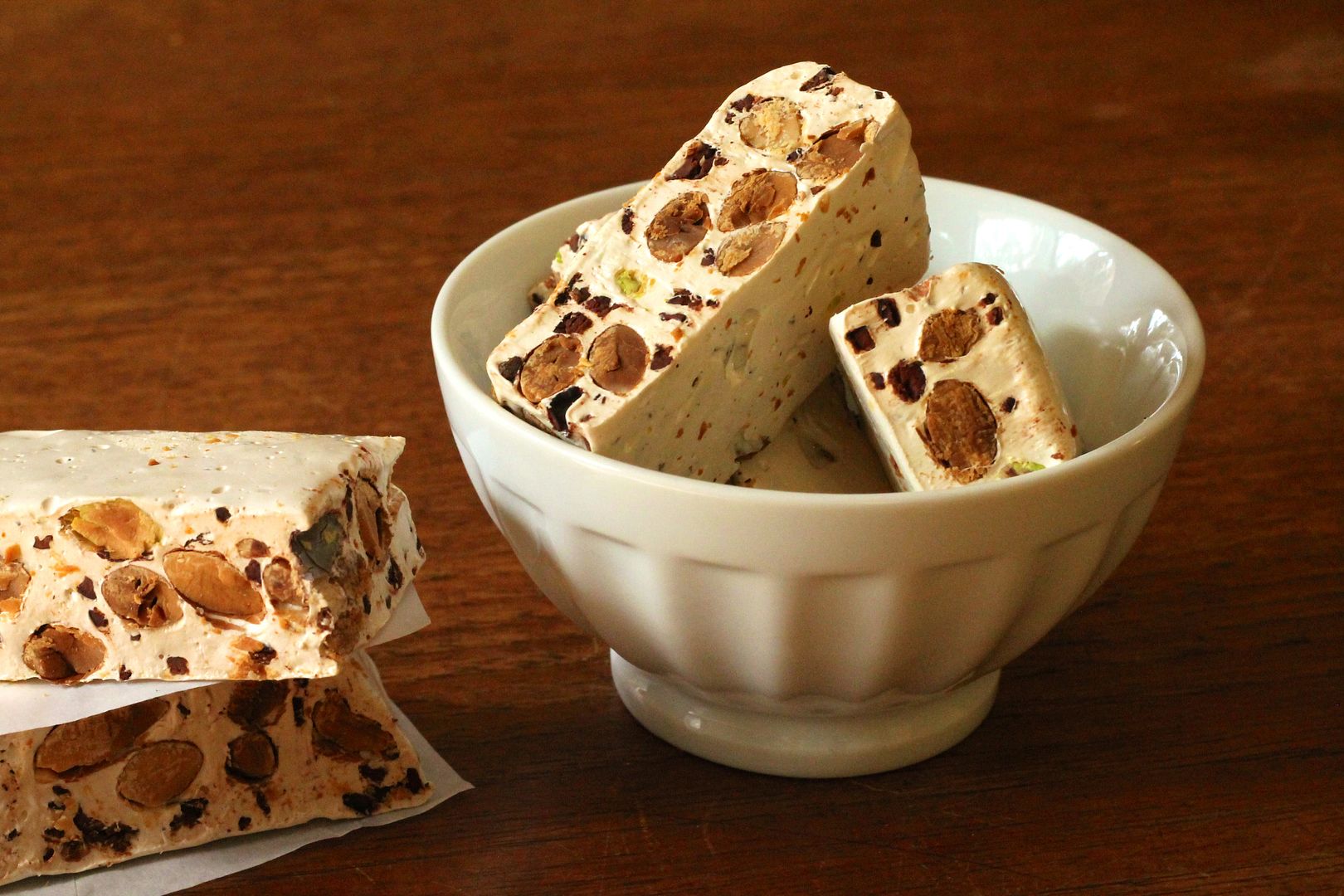 Nougat Torrone with Almonds, Pistachios and Cocoa Nibs | Korena in the Kitchen