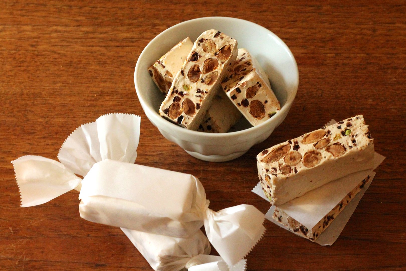 Nougat Torrone with Almonds, Pistachios and Cocoa Nibs | Korena in the Kitchen