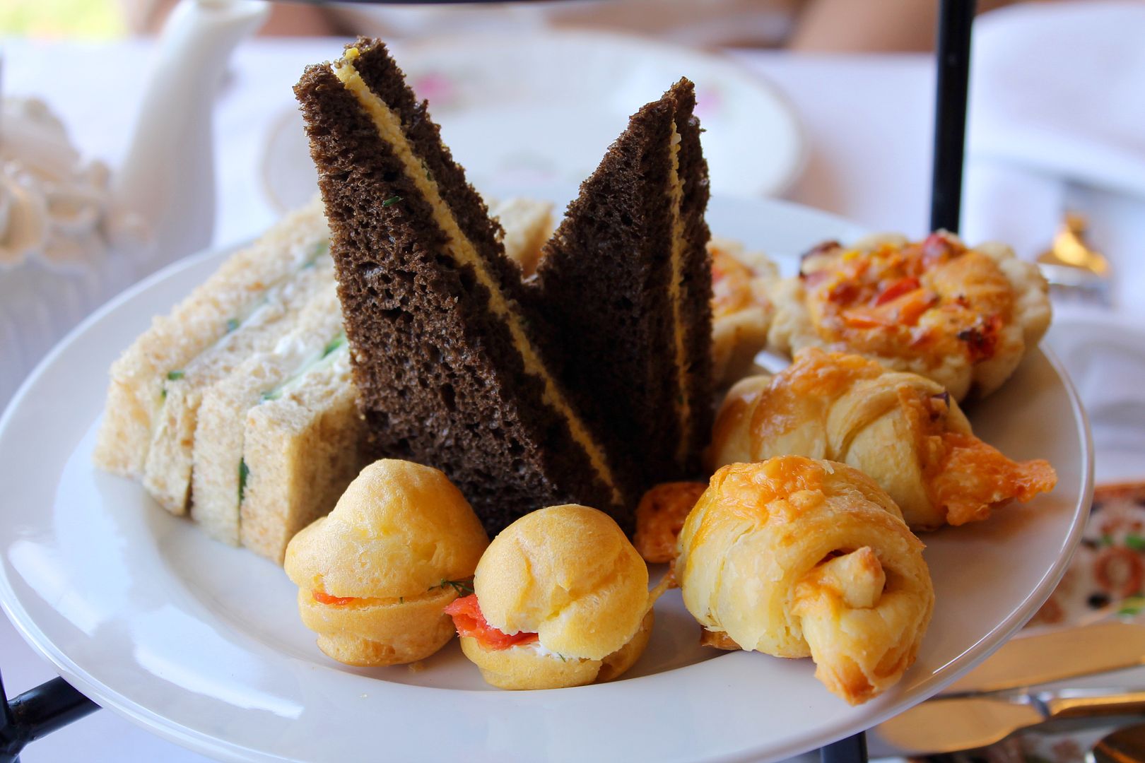 Savoury afternoon tea goodies at Abkhazi Garden | Korena in the Kitchen