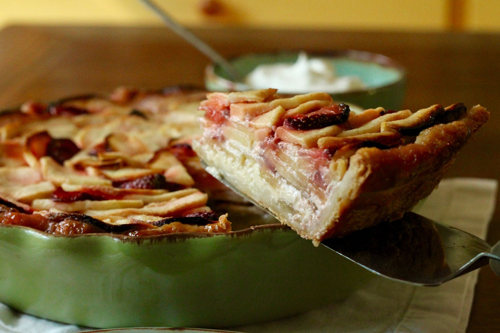 Apple Strawberry Custard Tart | Korena in the Kitchen