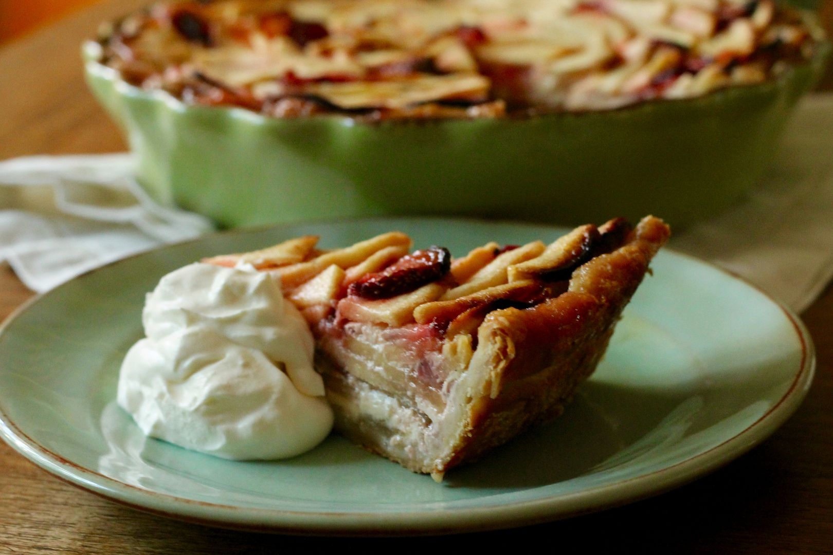 Apple Strawberry Custard Tart | Korena in the Kitchen