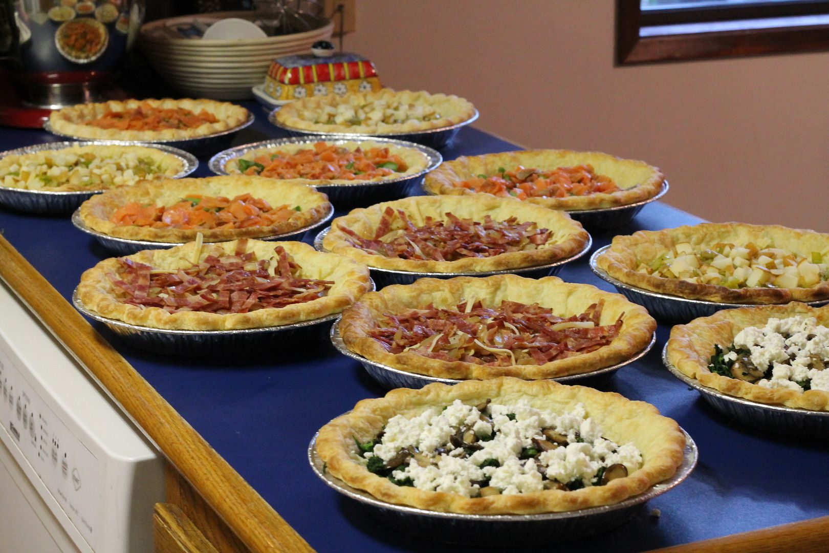 quiche assembly line | Korena in the Kitchen