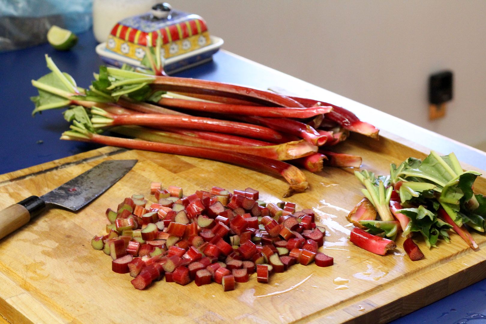 chopped rhubarb