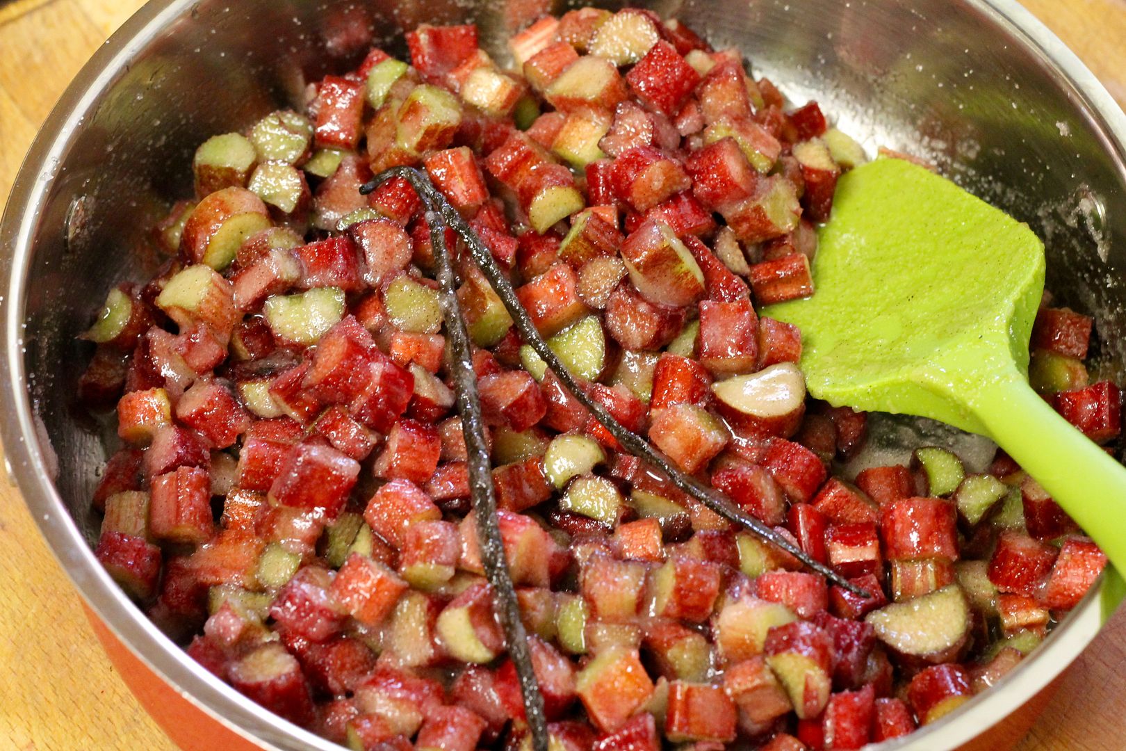 sugared rhubarb