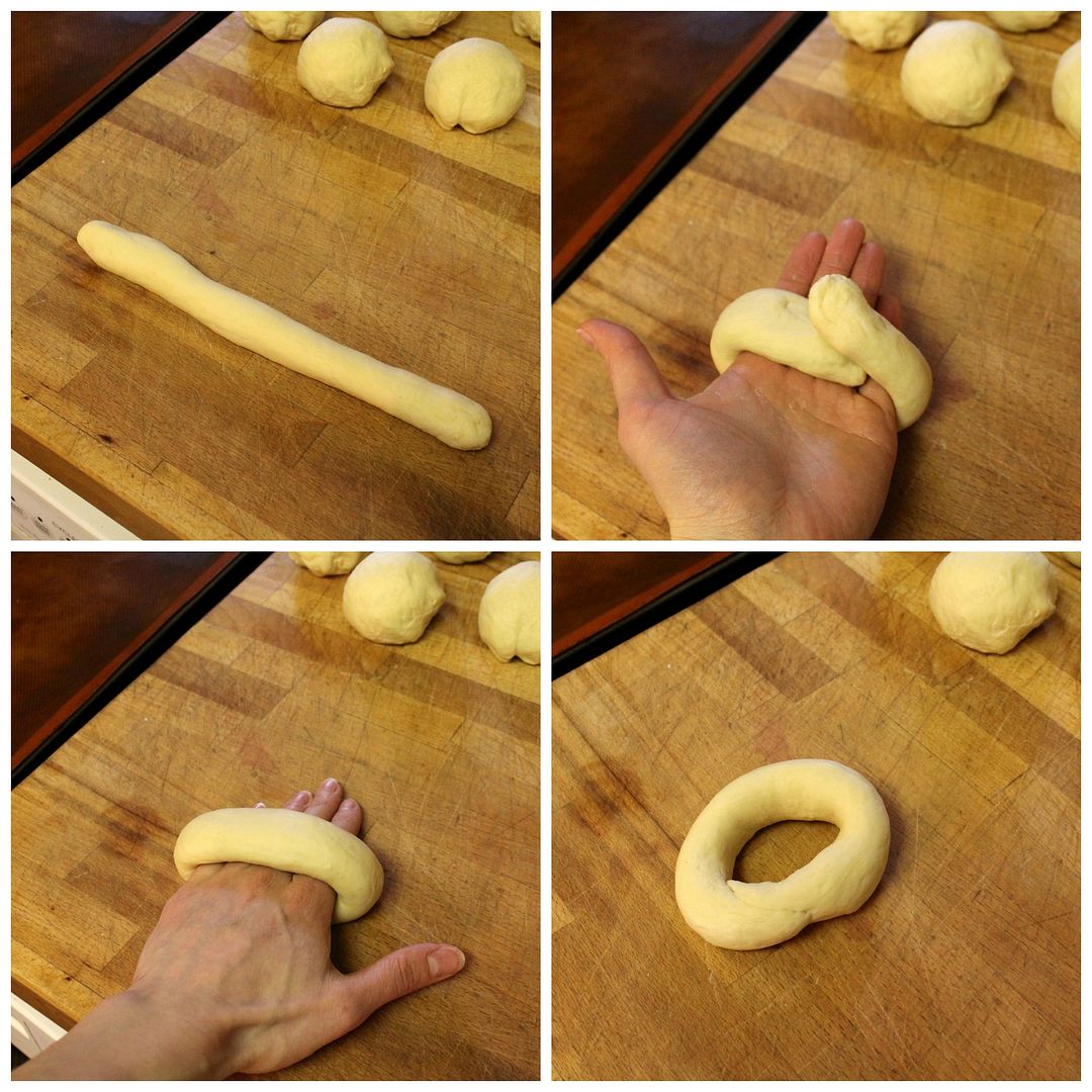 how to shape a bagel