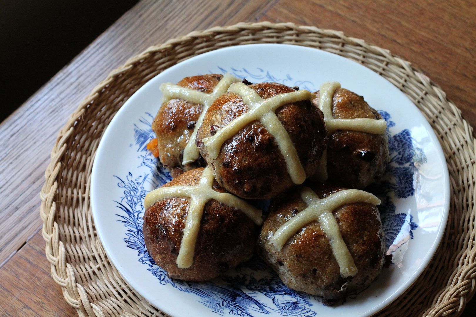 Sourdough Cider Hot Cross Buns with Chocolate Chunks | Korena in the Kitchen