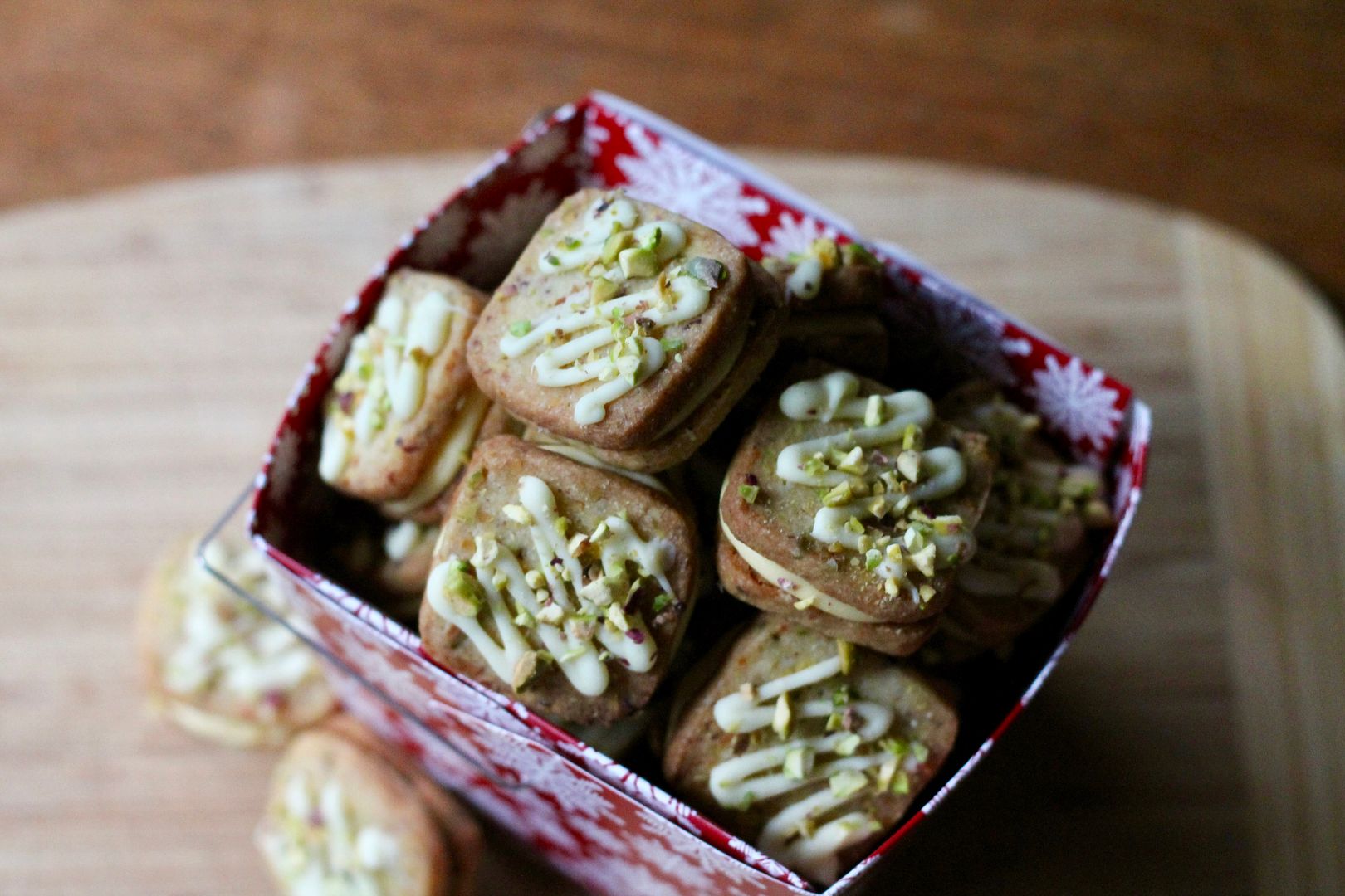 Lemon Cream Pistachio Sandwich Cookies | Korena in the Kitchen