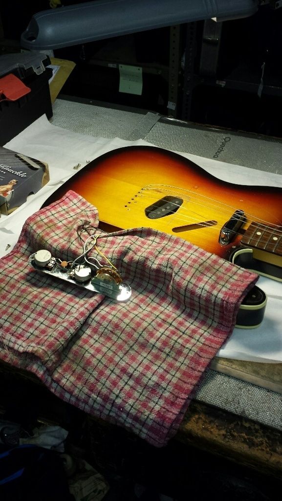 Installing a set of Bare Knuckle Tele pickups step two