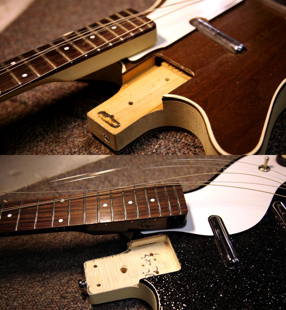 Danelectro 6027 compared to DC-59 reissue neck pockets