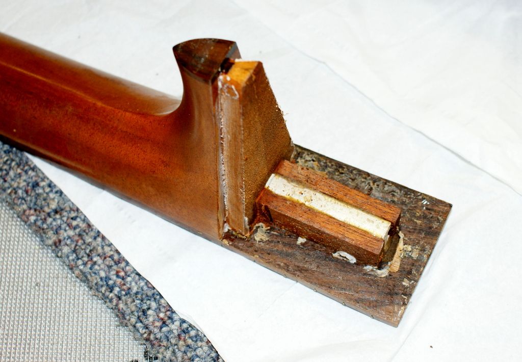 Step 9 resetting the neck on a Fylde guitar Step 9 resetting the neck on a Fylde guitar