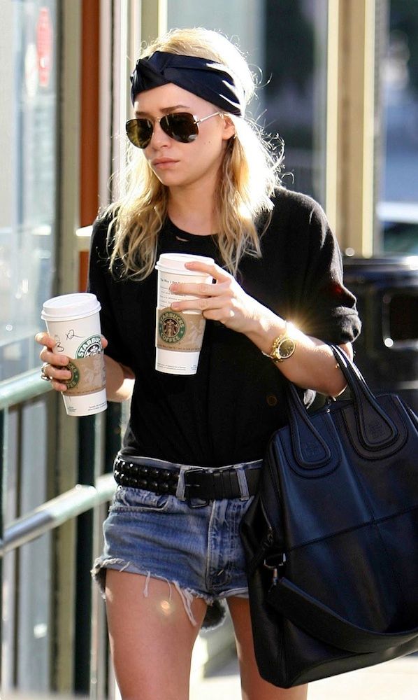 11 Ways To Wear Denim Shorts Like Ashley Olsen Starbucks Prada Turban Headband photo 11-Ways-To-Wear-Denim-Shorts-Like-Ashley-Olsen-Starbucks-Prada-Turban-Headband.jpg