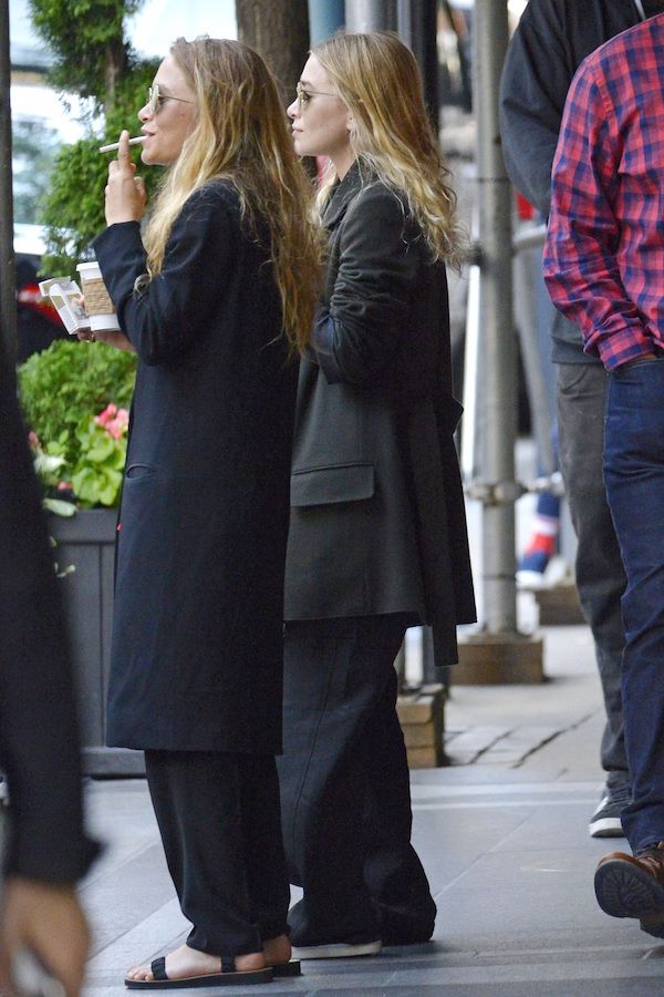 Olsens Anonymous Blog Mary Kate And Ashley Olsen Twins Style All Black Oversized Masculine Inspired Jacket Wide Leg Pants Sandals Sneakers photo Olsens-Anonymous-Blog-Mary-Kate-And-Ashley-Olsen-Twins-Style-All-Black-Oversized-Masculine-Inspired-Jacket-Wide-Leg-Pants-Sandals-Sneakers.jpg