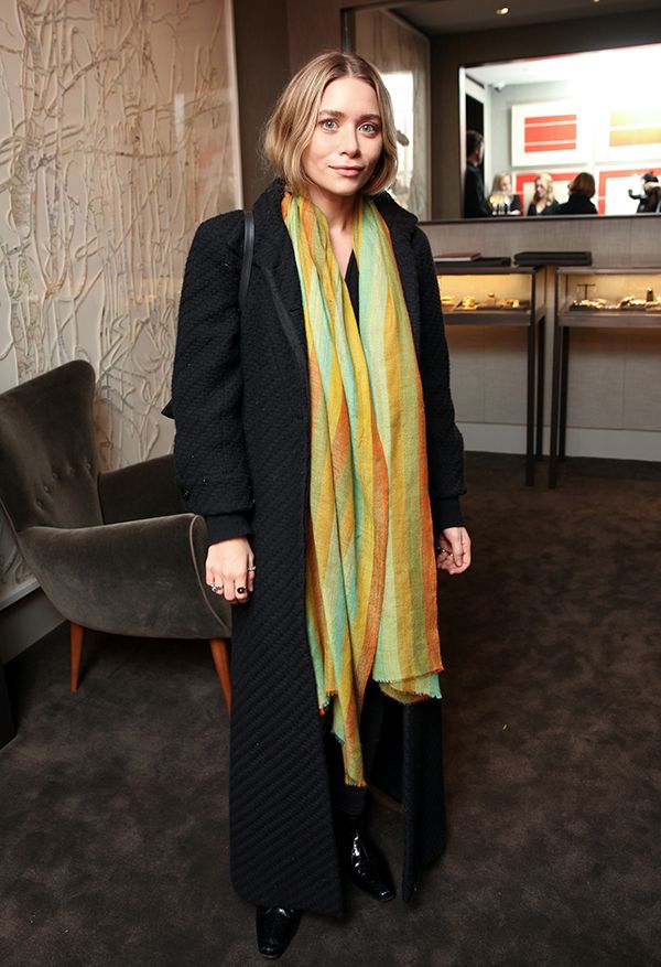 Olsens Anonymous Blog Ashley Olsen Fall Style Inspiration Long Scarf Textured Coat Patent Boots Event Book Launch Kate Young Dressing For The Dark photo Olsens-Anonymous-Blog-Ashley-Olsen-Fall-Style-Inspiration-Long-Scarf-Textured-Coat-Patent-Boots.jpg