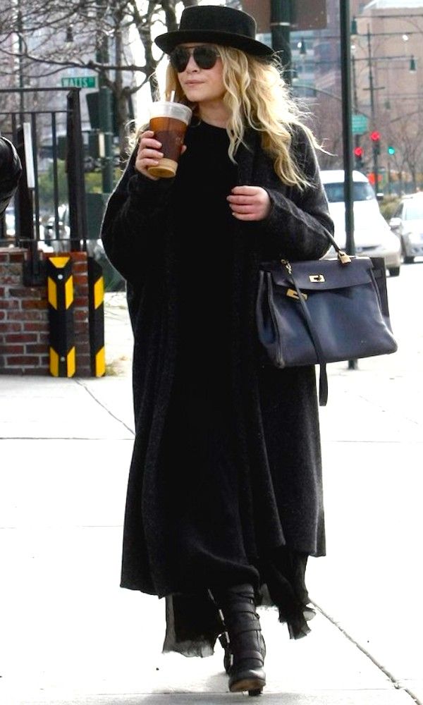 Olsens Anonymous Blog Style Fashion Mary Kate Olsen Gets Coffe In New York City Nyc Black Flat Wide Brim Hat Oversized Cardigan Hermes Bag Round Sunglasses Leather Boots Candid photo Olsens-Anonymous-Blog-Style-Fashion-Mary-Kate-Olsen-Gets-Coffe-In-New-York-City-Nyc-Black-Flat-Wide-Brim-Hat-Oversized-Cardigan-Hermes-B.jpg