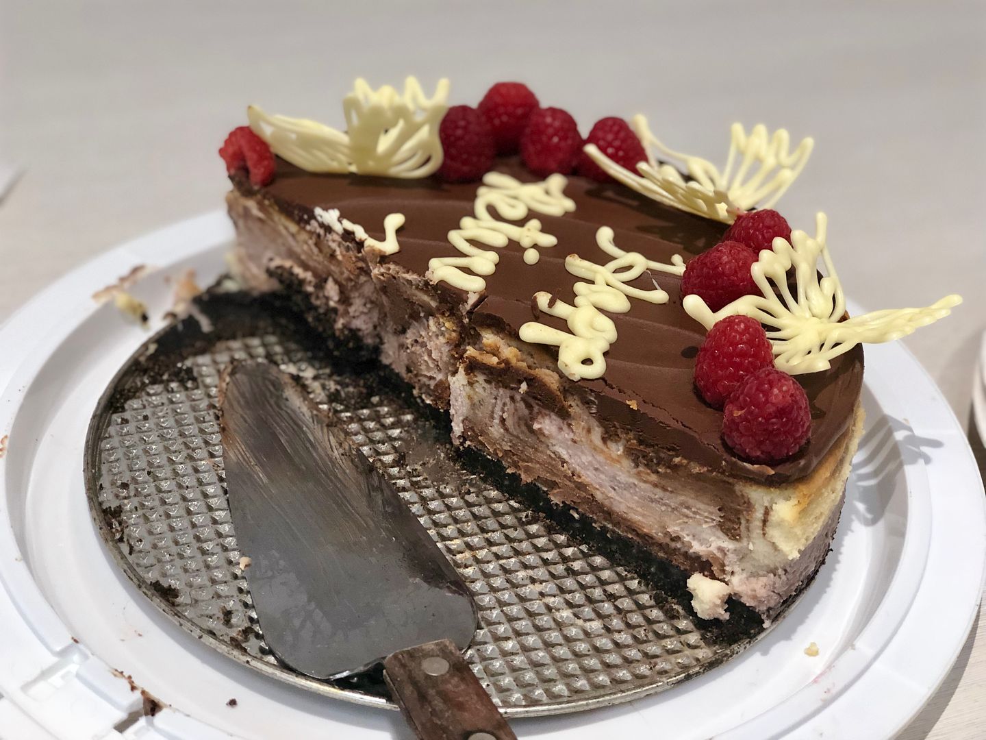 Double Chocolate Raspberry Cheesecake | Korena in the Kitchen