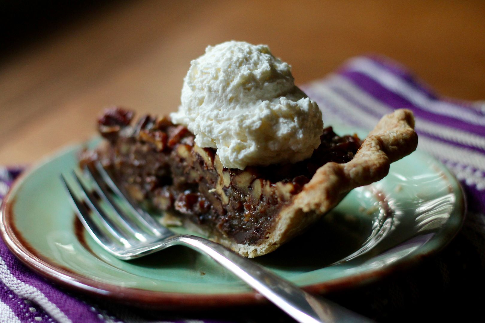 Chocolate-Bottomed Maple Bourbon Pecan Pie | Korena in the Kitchen