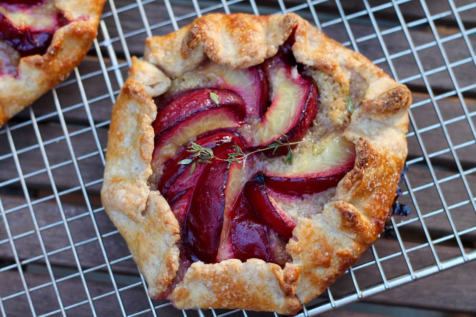 Sourdough Plum and Almond Cream Galette with Thyme | Korena in the Kitchen