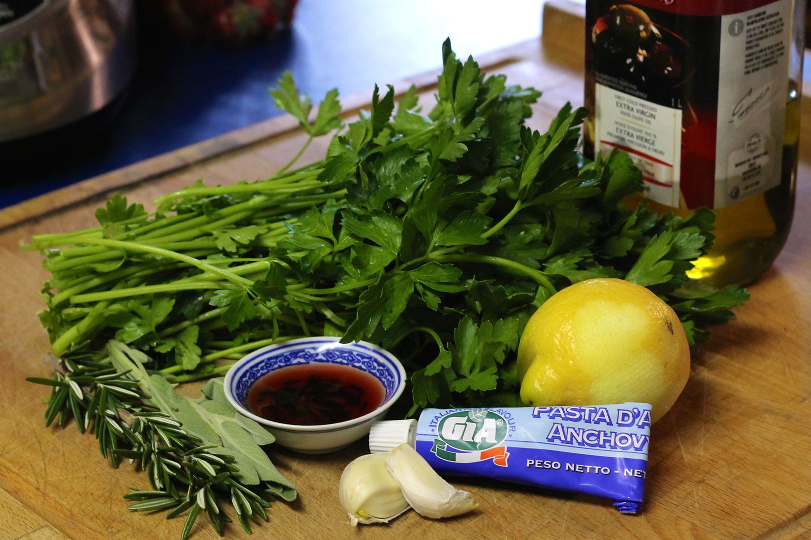 Ingredients for salsa verde | Korena in the Kitchen