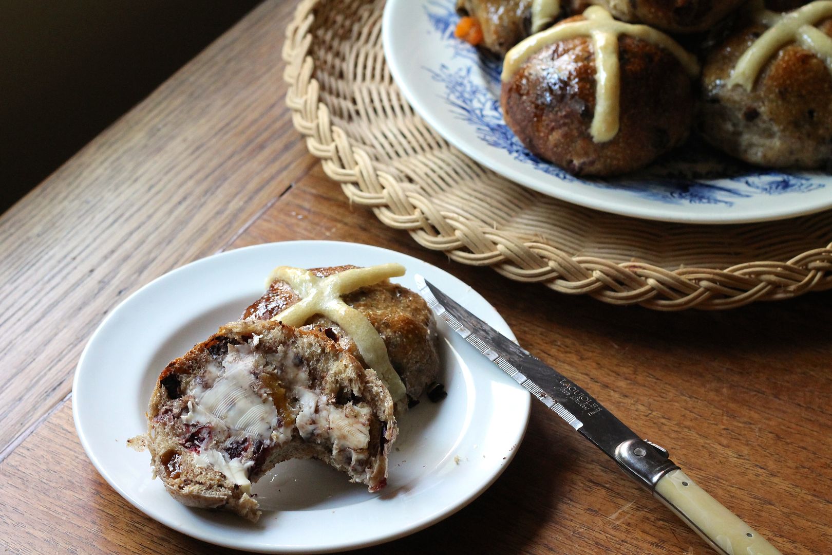 Hot cross bun, buttered | Korena in the Kitchen