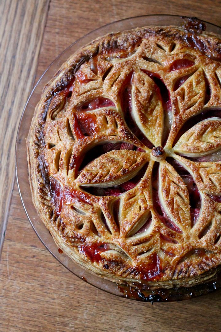 Rhubarb & Marzipan Pie, after the oven | Korena in the Kitchen