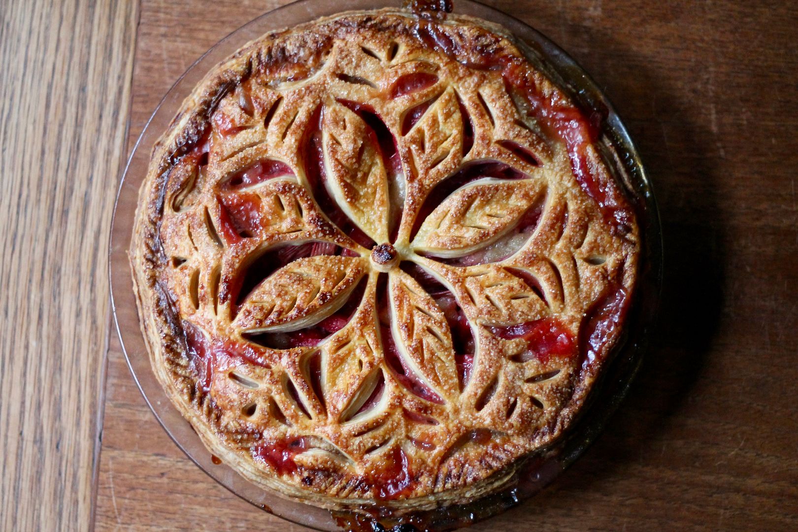 Rhubarb & Marzipan Pie | Korena in the Kitchen