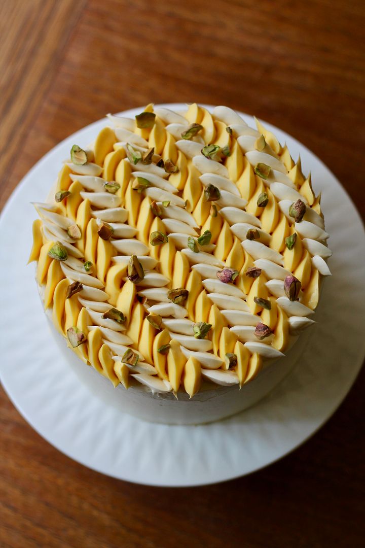The Goldilocks Cake {Lemon Pistachio Layer Cake} | Korena in the Kitchen