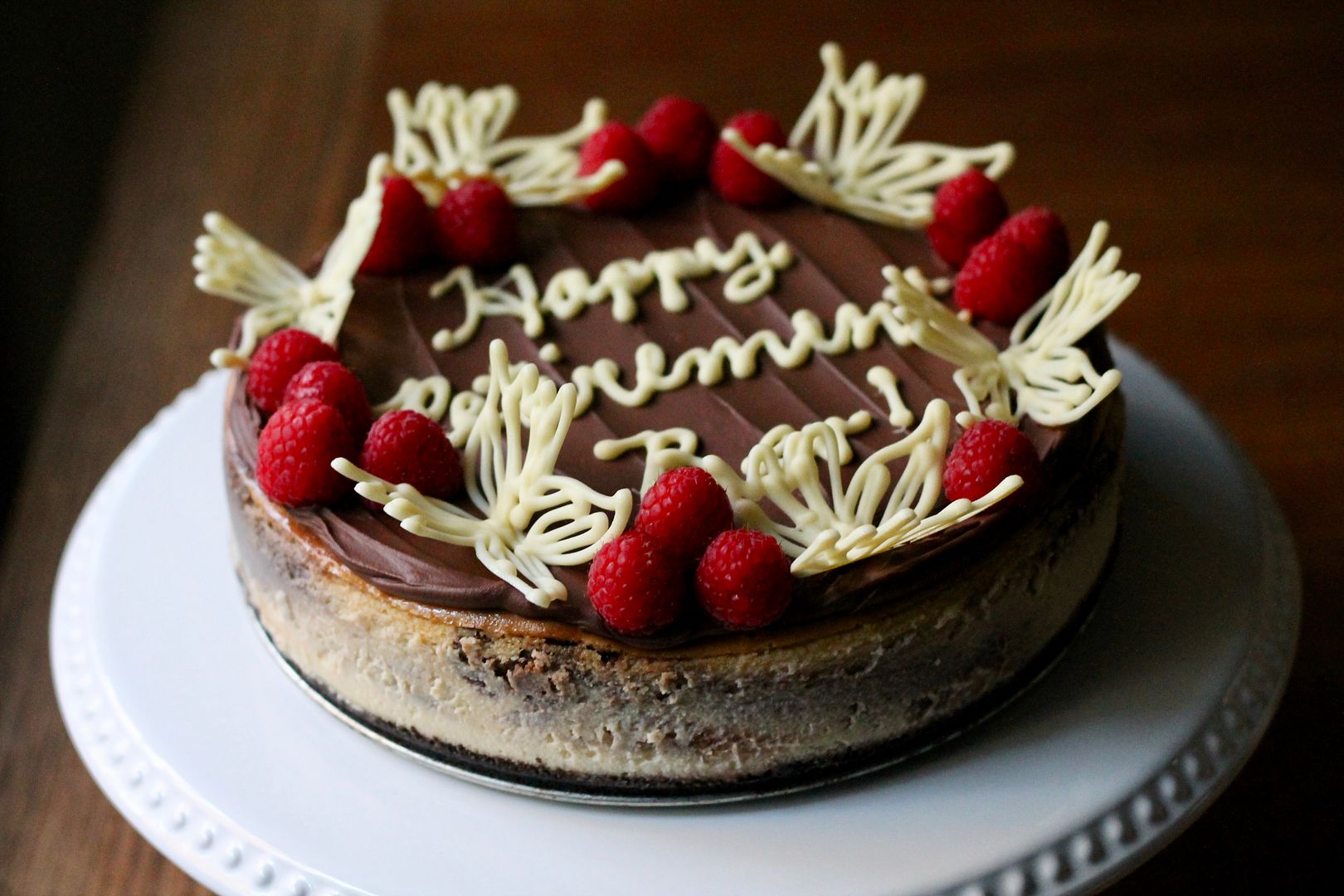 Double Chocolate Raspberry Cheesecake | Korena in the Kitchen