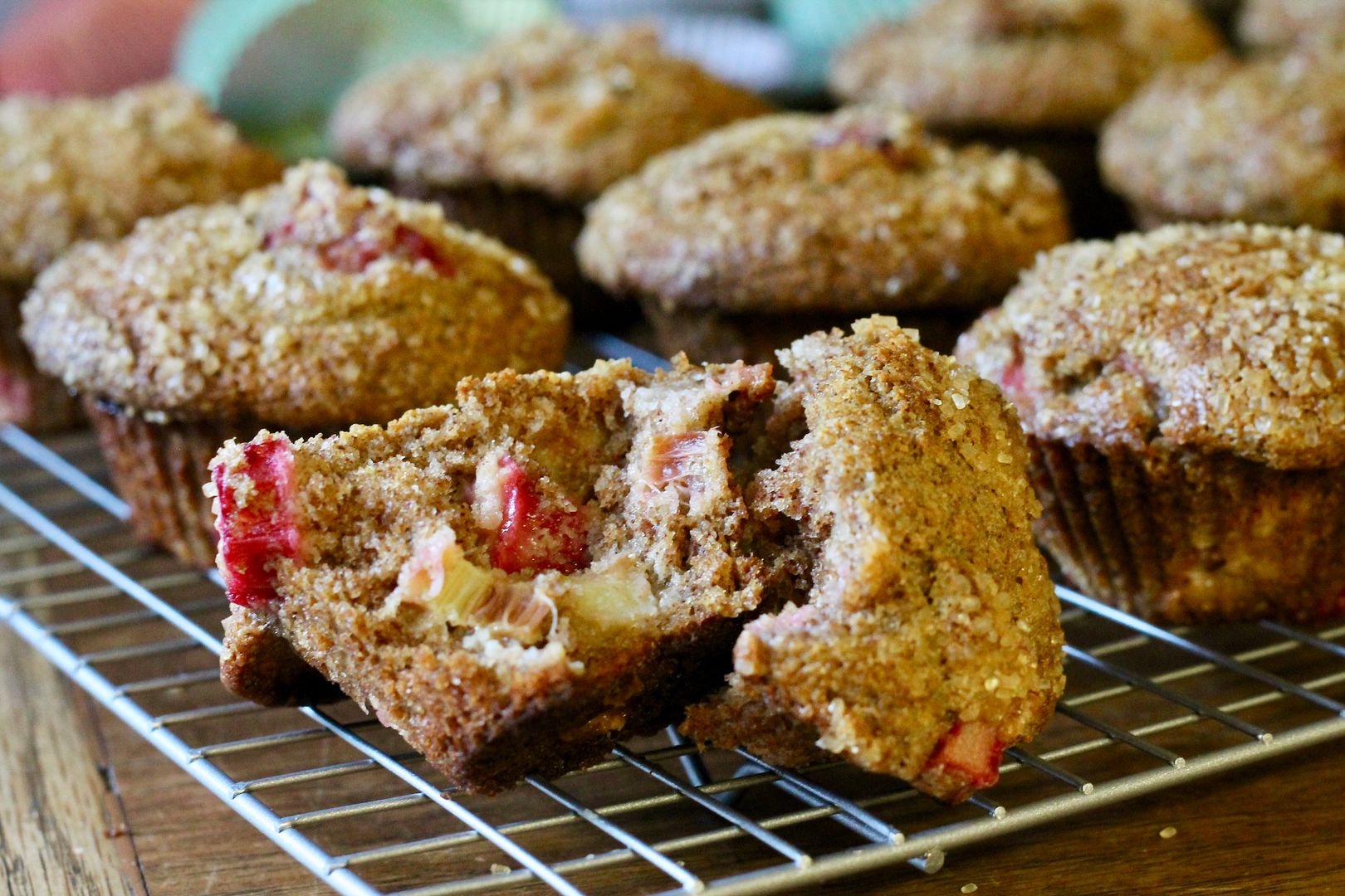 Whole Wheat Rhubarb & Spice Muffins | Korena in the Kitchen