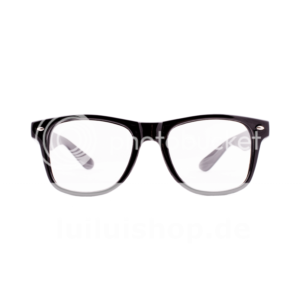 Nerd Brille Wayfarer ohne Stärke Hornbrille Sekretärin Streber Kult