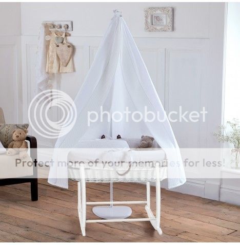 clair de lune moses basket with drapes